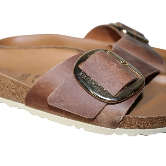 Birkenstock | Madrid Big Buckle Sandals | Cognac | Size 40 | Narrow Fit - Picture 9 of 15